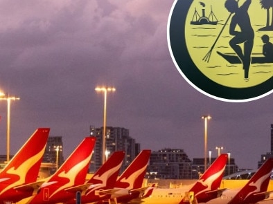 Canva composite of Qantas aeroplanes and the Parramatta Council logo.