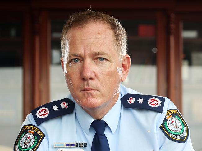 DAILY TELEGRAPH - 22/2/18NSW Police Commissioner Mick Fuller pictured in his offices in Sydney today.  Pic, Sam Ruttyn