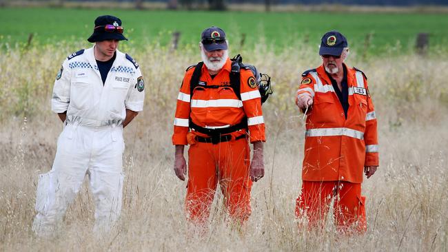 Emergency crews at the scene of the killing in Gunnedah.