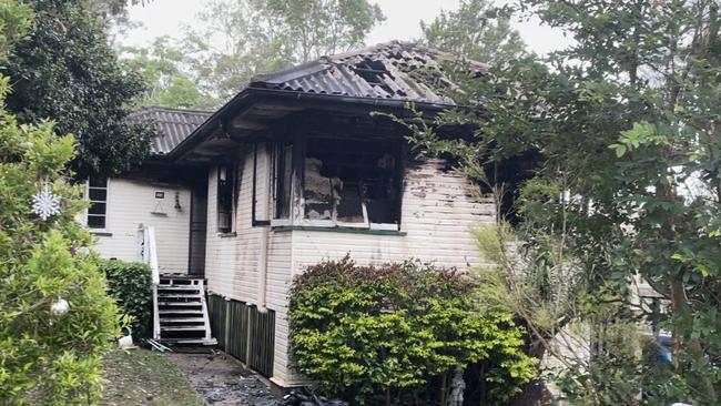 House, which was engulfed in flames in Tarragindi. Picture: Danielle Noney.