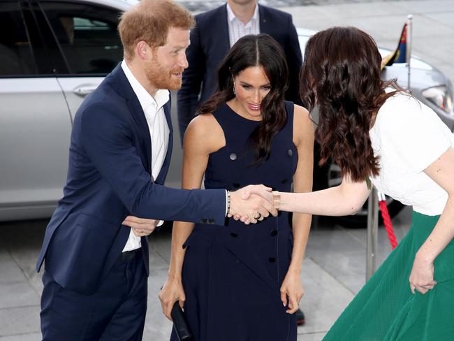 The Duchess had worn the gown previously at a polo event. Picture: AFP