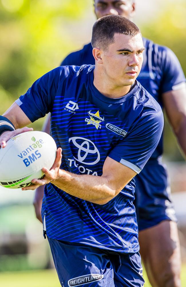 Jake Clifford during pre-season training with the Cowboys. Picture: Alix Sweeney / North Queensland Cowboys