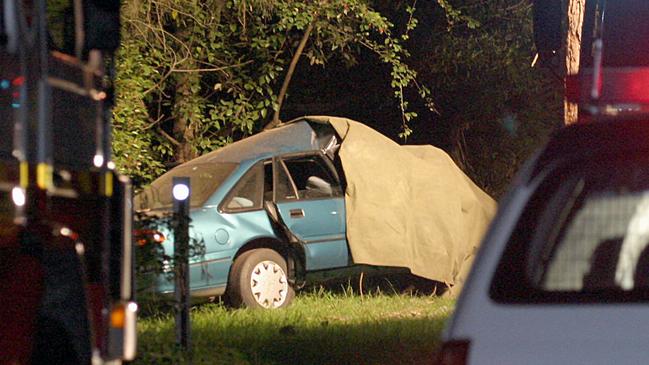 The same tree was the site of a fatal crash that killed two teens and a dog in 2003. Picture: Bill Hearne