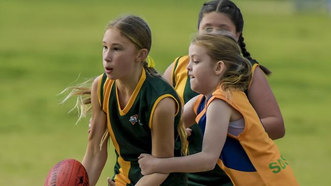 Action from the final day of the School Sport SA Sapsasa Country Footy Carnival. Picture: Roy VanDerVegt