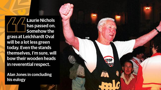 Balmain lost a club legend when Nichols passed.