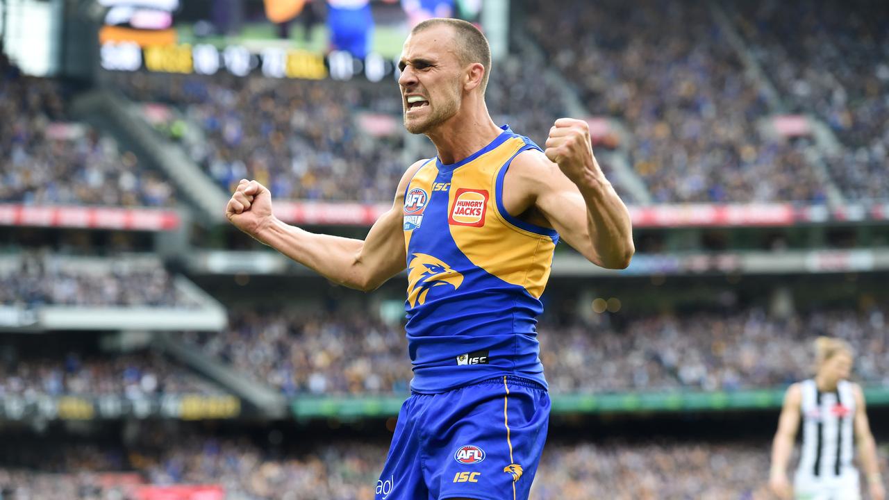 Dom Sheed kicked one of the most famous goals in Grand Final history in 2018; you can see it again late on Sunday night. Picture: Nicole Garmston