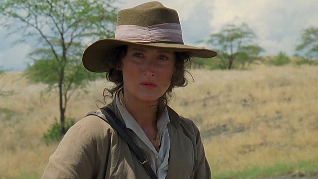 Meryl Streep plays writer Karen Blixen in scene in the 1985 film Out of Africa.