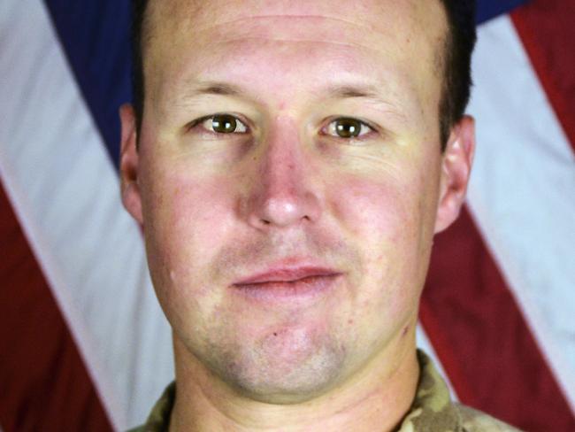 This undated photo provided by the Fort Hood, Texas Press Center shows U.S. Army Sgt. John W. Perry of Stockton, Calif. The Department of Defense said Monday, Nov. 14, 2016, that Perry died Saturday, Nov. 12 from injuries inflicted by an improvised explosive device in Bagram, Afghanistan. Perry was assigned to Headquarters and Headquarters Company, 1st Special Troops Battalion, 1st Sustainment Brigade, 1st Cavalry Division out of Fort Hood, Texas. (AP Photo/Department of Defense)