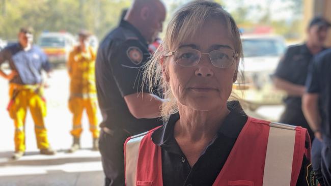 RFS Incident Controller Kaye Healing at Canungra Fire Station. Picture: Luke Mortimer