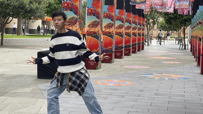 Sirius K-pop dancer Matthieu Lebourdais performs with his troupe on the weekend.