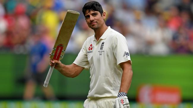 Alastair Cook finished day three on an unbeaten 244. Picture: AAP.