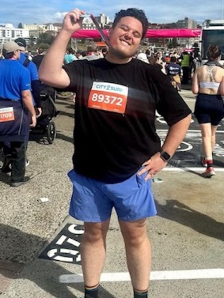 Mitch Churi at the finish line. Picture: Instagram