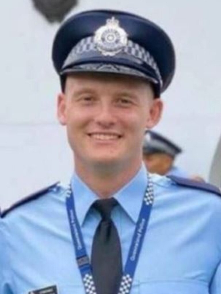 Constable Matthew Arnold was shot at close range by camouflage-clad gunmen, during a visit to a property at Wieambilla. Picture: Supplied