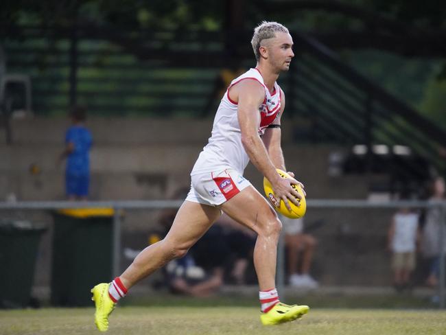 Dylan Collis has played a role in recruiting players to Waratah. Picture: Courtney McCabe / AFLNT Media.