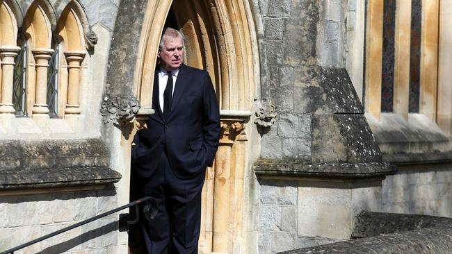 Britain's Prince Andrew, Duke of York, attends the Royal Chapel of All Saints, at Royal Lodge, in Windsor. Picture: AFP