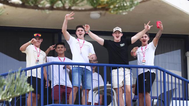 Schoolies at Surfers Paradise on The Gold Coast. Photograph: Jason O'Brien / Sunday Mail