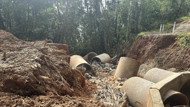 Large culverts on the famous Bloomfield Track, north of Cape Tribulation, have been washed away with the road in a significant state of disrepair.