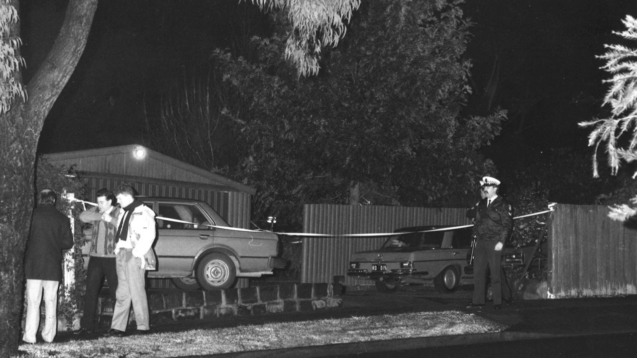 Police outside the house in Bayswater where budding mafia Godfather Giuseppe “Joe”Arena, 50, was shot dead while taking out the rubbish.