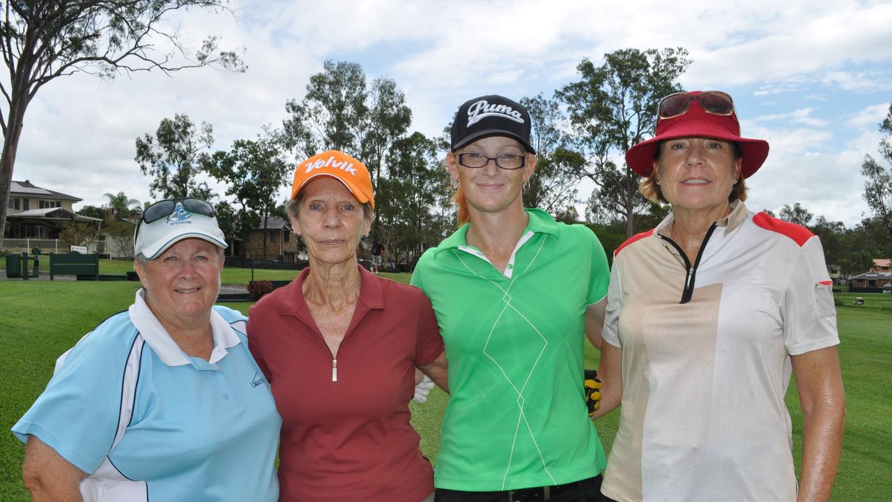 Gill (second from right) at the McLeod Golf Course in Queensland. Photo: Ashleigh Howarth/The Satellite