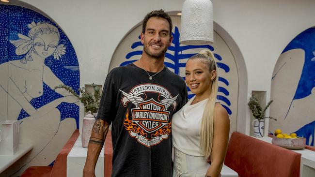 Tammy Hembrow with her partner Matt Poole. Picture: Jerad Williams