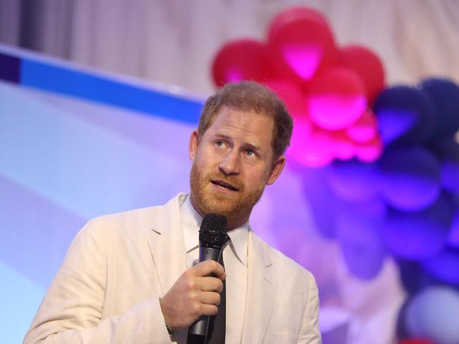 Prince Harry during his recent visit to Nigeria. Picture: AFP