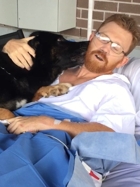 Police dog handler Luke Warburton and his dog Chuck. Picture: Supplied