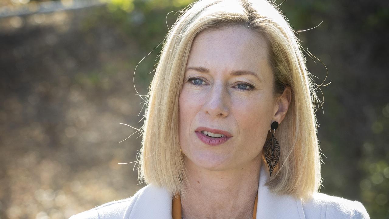 Tasmanian Labor leader Rebecca White at the Gagebrook Community Centre.