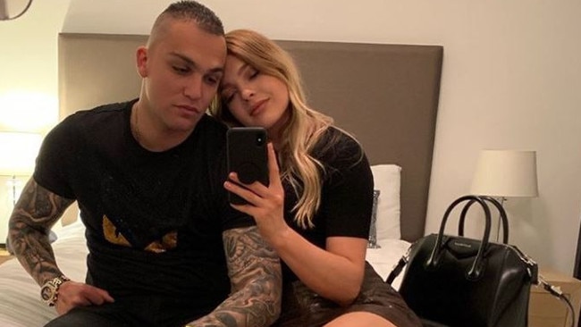 Zac Gatica (left) and his "wonderful" girlfriend Eliza Ride, were both home when police raided Gatica’s party drug dealing operation. Picture: Instagram