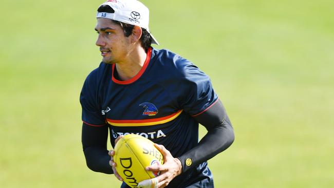 Shane McAdam will debut for the Crows on Sunday. Picture: David Mariuz/AAP