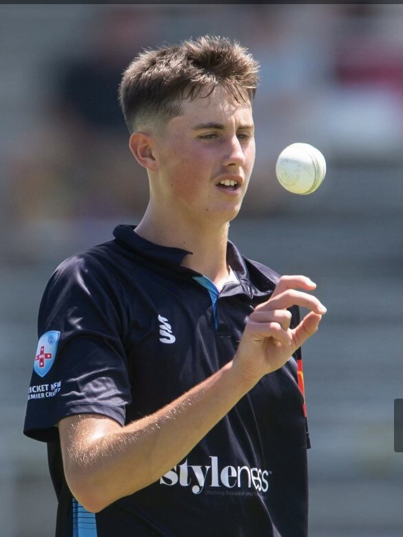 Towering fast bowler Josh Lawson. Picture: Ian Bird Photography