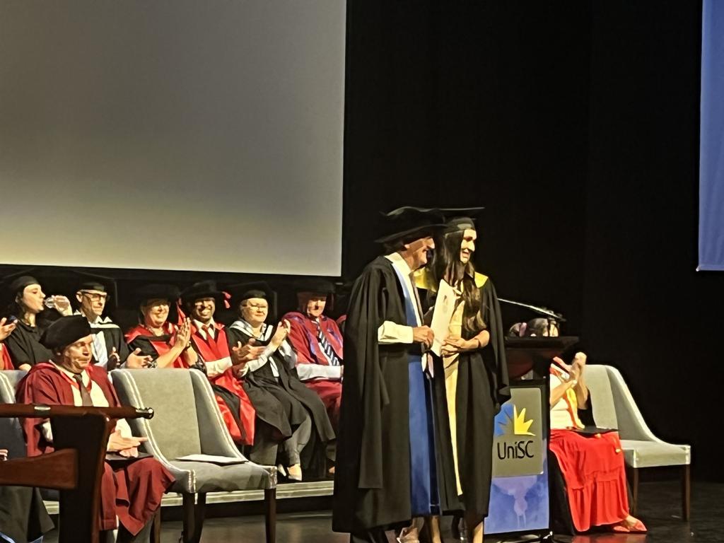 The University of the Sunshine Coast graduation ceremony at Maryborough's Brogla Theatre.
