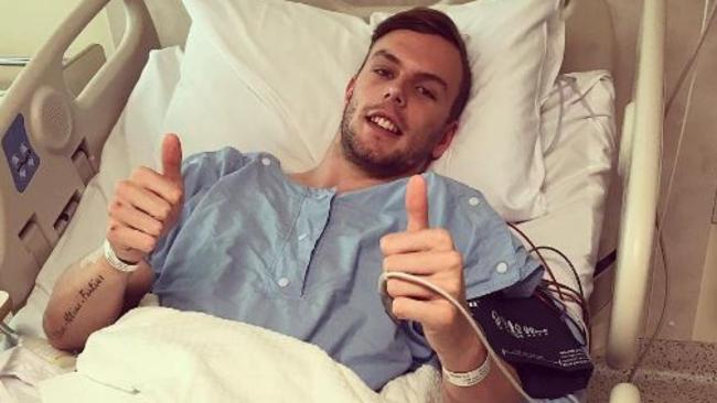 Kyle Chalmers gives the thumbs up.