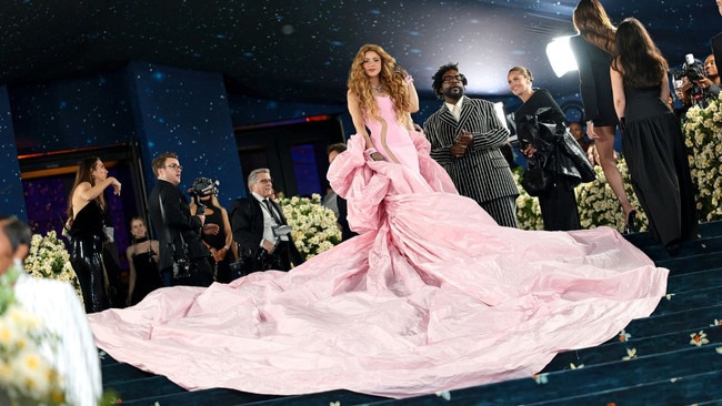 At Met Galas we wear pink. Shakira was dressed like a princess in Prabal Gurung. Picture: Getty