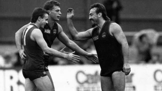 Gary McIntosh (right) with David Payne and Martin Pike during 1991.