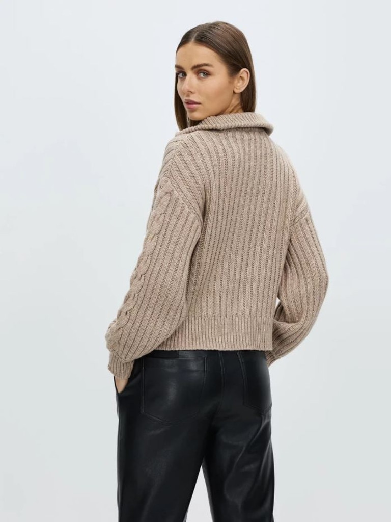 Ena Pelly Alana Zip Neck Knit. Picture: THE ICONIC.
