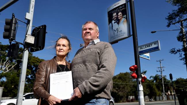 Ann and Russell Field have been joined by MPs and councillors calling for an appeal on the sentence handed down to the teen driver who killed their son Matthew Field, his partner Kate Leadbetter and their unborn child Miles in Alexandra Hills, Brisbane. Picture: Tara Croser
