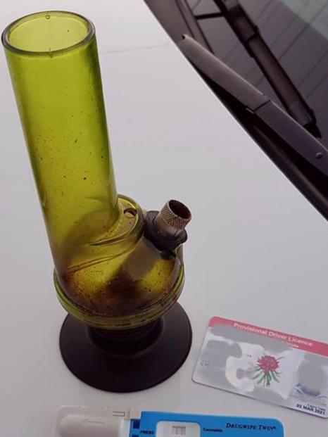 Highway Patrol allegedly discovered drivers with bongs and ice pipes during a widespread road safety crackdown. Picture: Traffic and Highway Patrol NSW