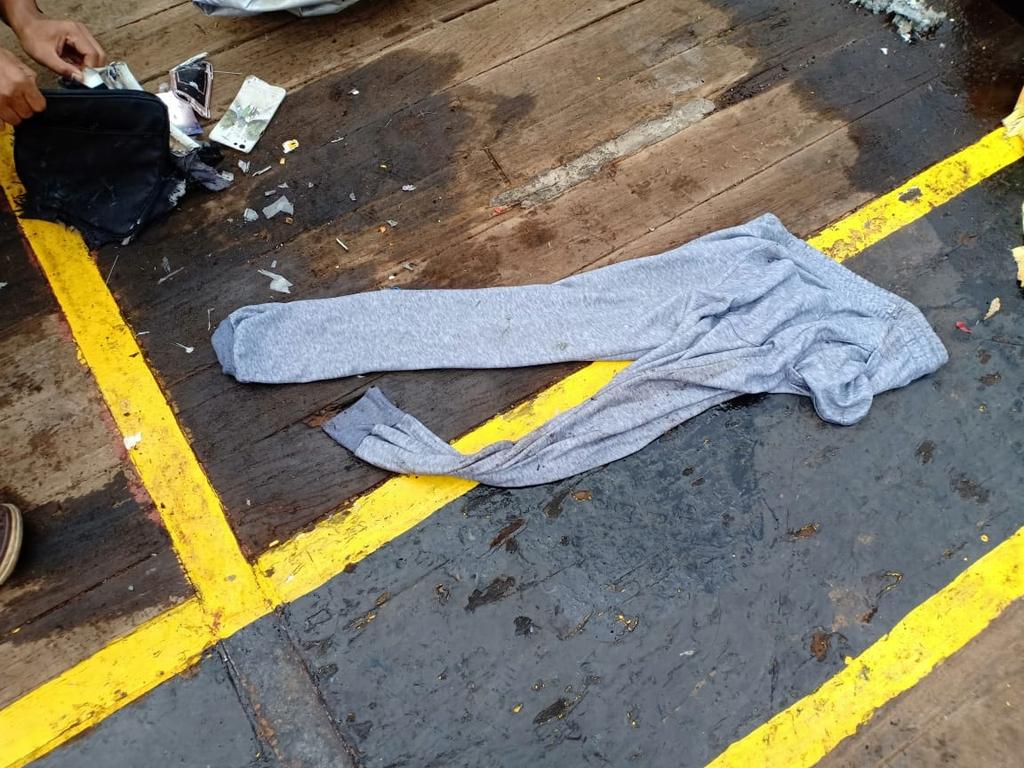 Facebook images of debris and clothing from  Lion Air Flight JT610. Picture: Supplied