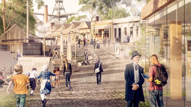 Artist’s impression of the enhanced Sovereign Hill’s Gold Museum, as part of a masterplan being developed under the Sovereign Hill: Beyond Fifty project. Picture: Supplied