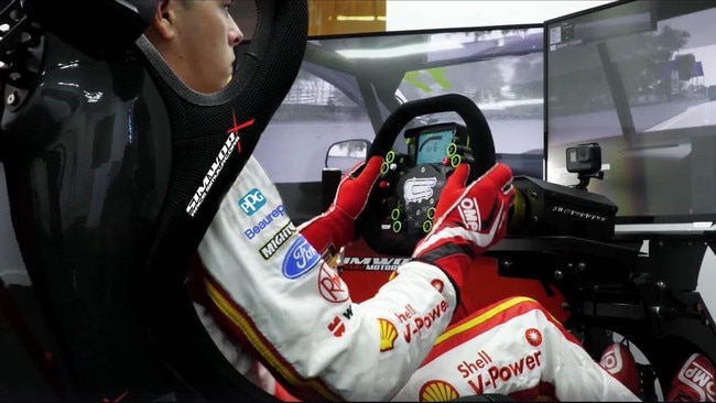Supercars champion Scott McLaughlin in his simulator