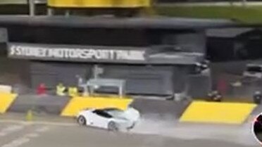 The car eventually came to rest on the side of the track. Picture: Instagram