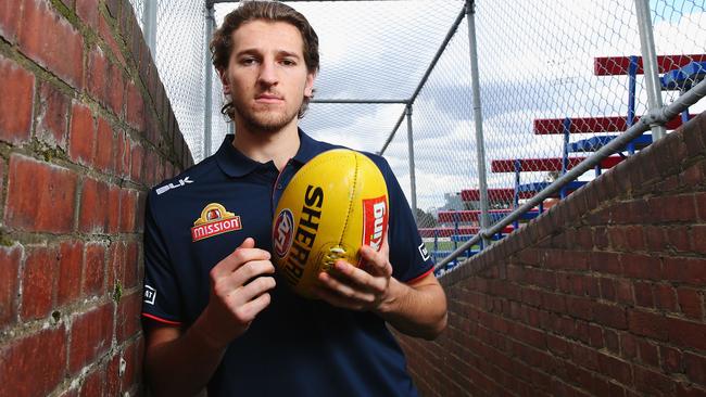 MELBOURNE, AUSTRALIA - SEPTEMBER 26: Marcus Bontempelli of the Bulldogs poses during a Western Bulldogs AFL media opportunity at Whitten Oval on September 26, 2016 in Melbourne, Australia. (Photo by Michael Dodge/Getty Images)