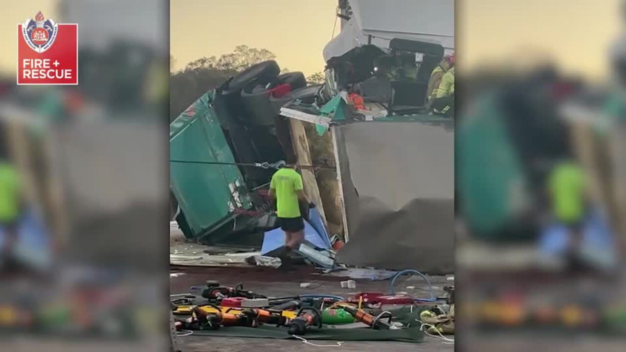 Truck driver freed from wreckage seven hours after horror crash