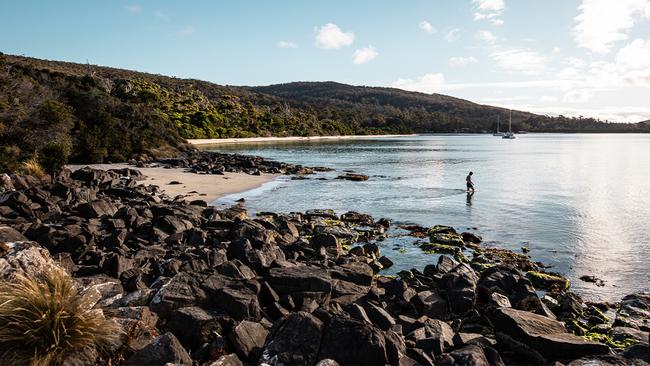 Cockle Creek in Tasmania is as far south as you can drive in Australia. Picture: Liam Neal