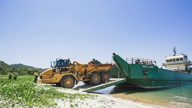 Mayfair Iconic Properties hired Seaswift's Malu Chief to transport heavy machinery to Dunk Island in February 2020 to develop the island’s sand spit.