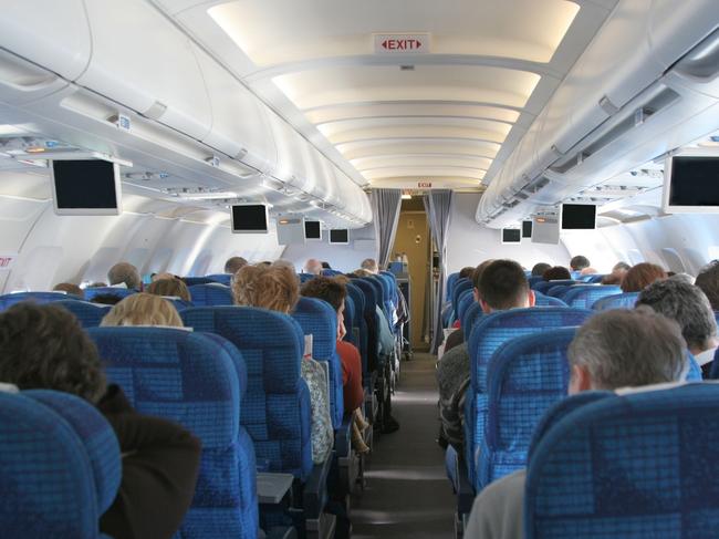 Generic photo showing a plane interior with people. Picture: iStock