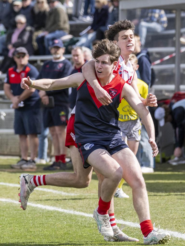 STJFL Grand finals U18 Boys Clarence v North Hobart at North Hobart Oval. Picture: Caroline Tan