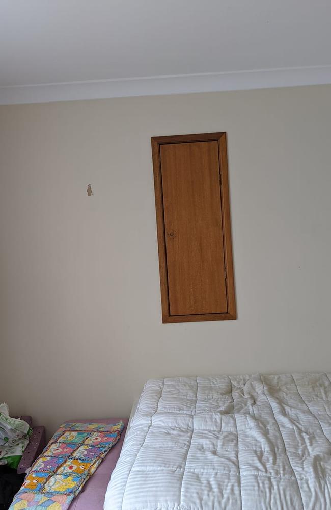 This small door in the middle of a child’s room has Facebook totally freaked out. Picture: Facebook: Kmart Homes &amp; Decor