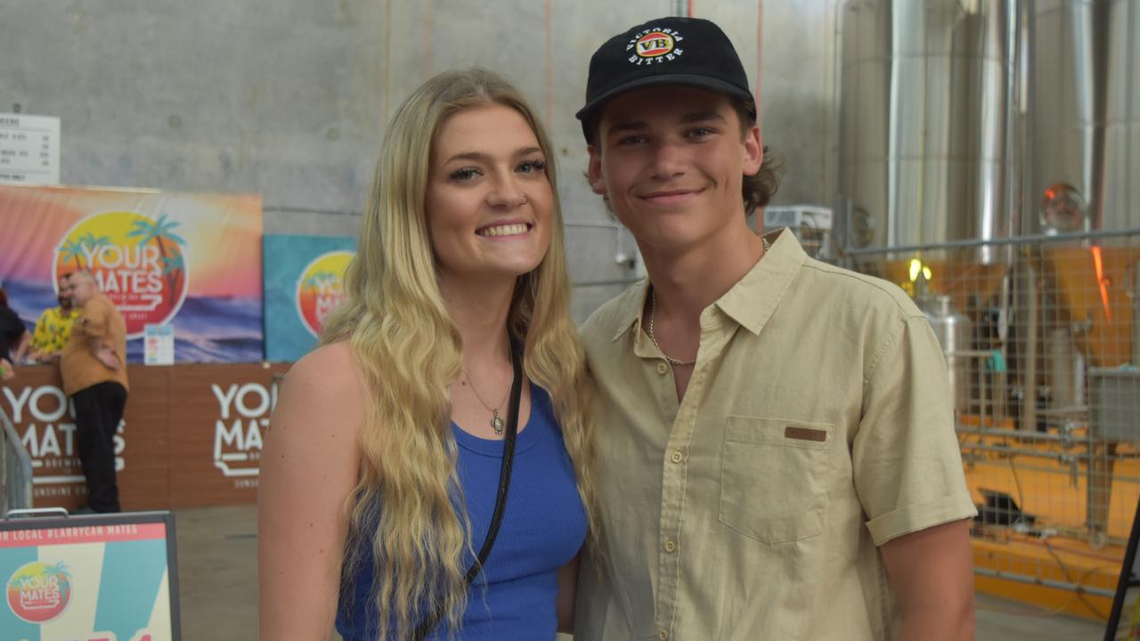 Ruby Pittock and Riley St John at Your Mates Beer Day Out in Warana on December 10, 2022. Picture: Sam Turner