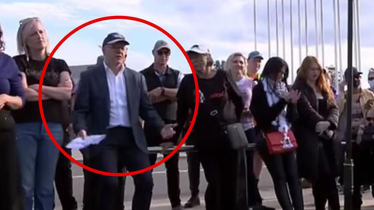 New video footage of the prime minister has emerged from the domestic violence rally.